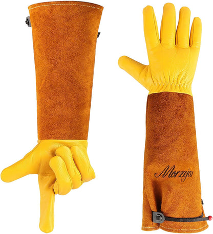 Large Gardening Gloves for Men&Women, Professional Rose Pruning Gloves Thorn Proof, Adjustable