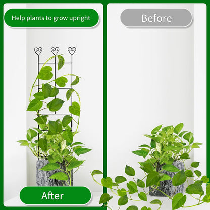 2 Pack 30'' Plant Trellis for Climbing Plants Indoors, Metal Garden Trellis for Potted Houseplant