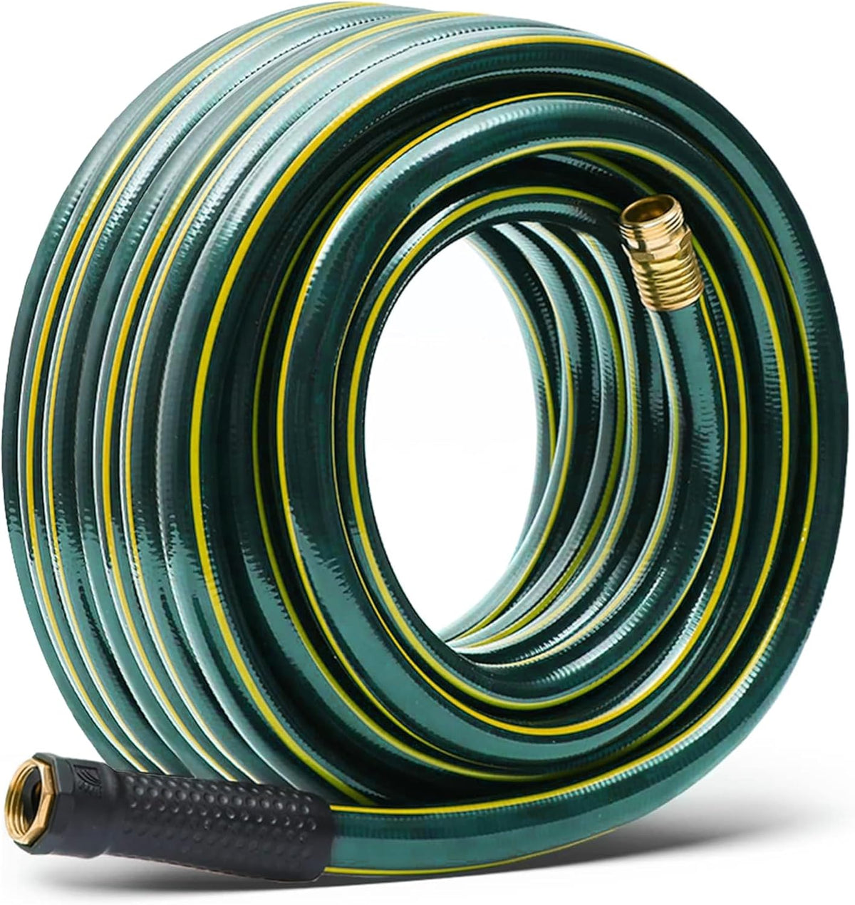 Solution4Patio Long Leader Green Garden Hose 5/8 in. x 50 ft. -Kink Free, No Leaking, Male/Female