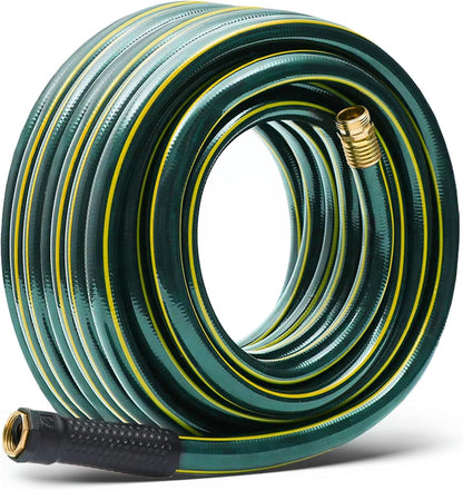 Solution4Patio Long Leader Green Garden Hose 5/8 in. x 50 ft. -Kink Free, No Leaking, Male/Female