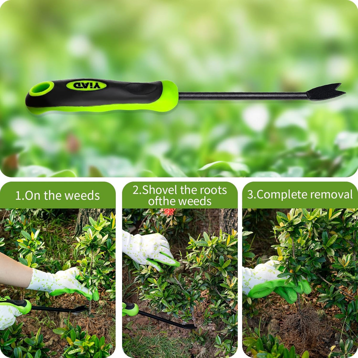 Dandelion Weed Puller Tool, Weed Puller Tool with Ergonomic Handle Garden Weed Remover Tool for