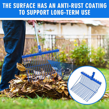 Tandefio 1 Pack Pitchfork Replacement Head Metal Horse Manure Rake Gardening Pitch Fork with Angled