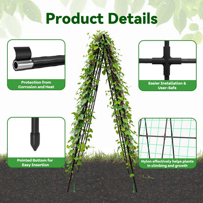 Trellume Cucumber Trellis - 49.4"*49.4" Metal Garden Trellis for Climbing Plants, Garden Trellis