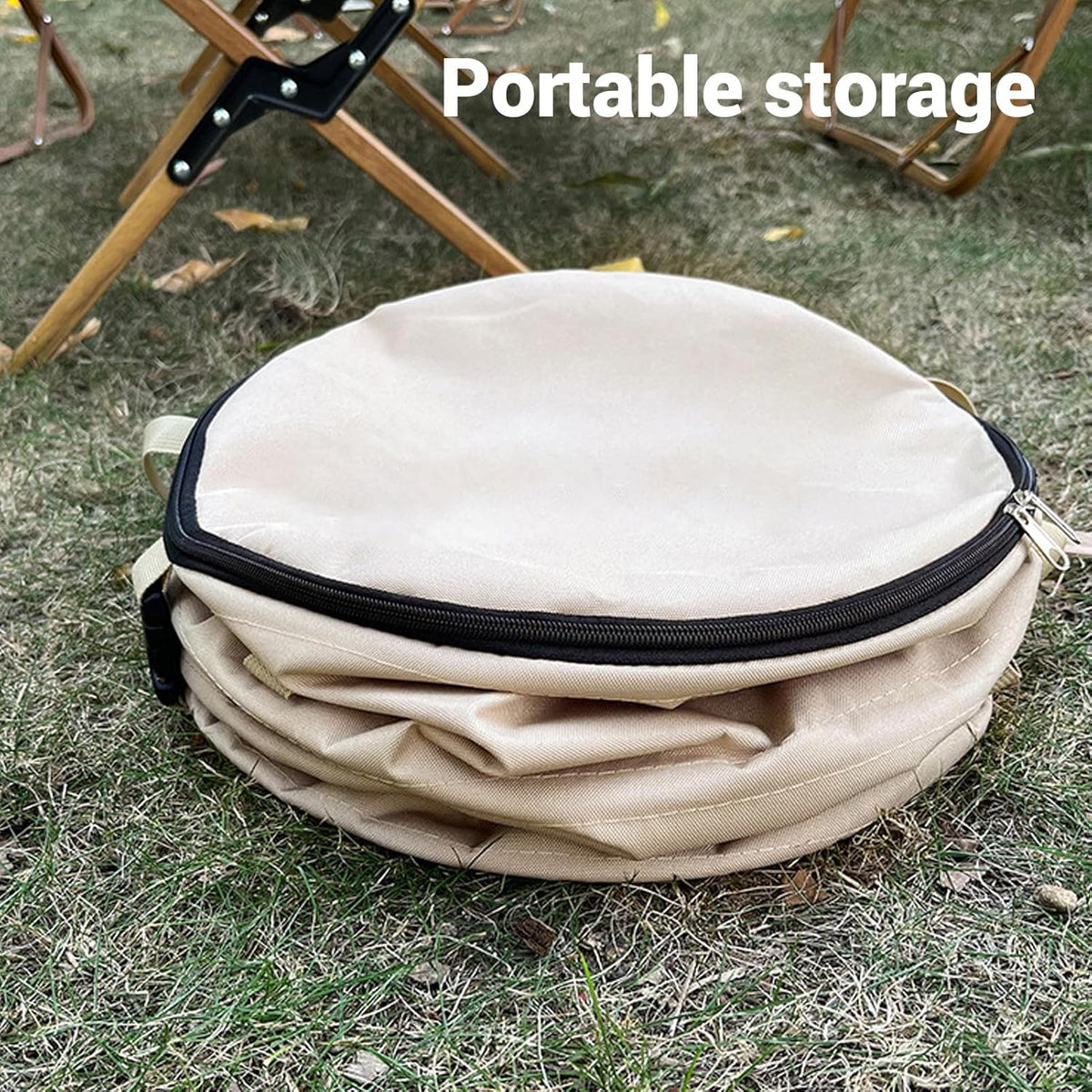 Zunate Collapsible Lawn and Leaf Bag, 24 Gallon Collapsible Trash Can, Reusable Outdoor Yard Waste