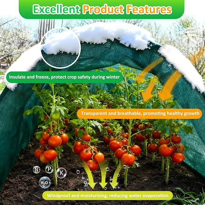 Green Plant Covers Freeze Protection, 10 x 30 ft - 1.5 oz/yd² Frost Cloths for Outdoor Plants, Tree
