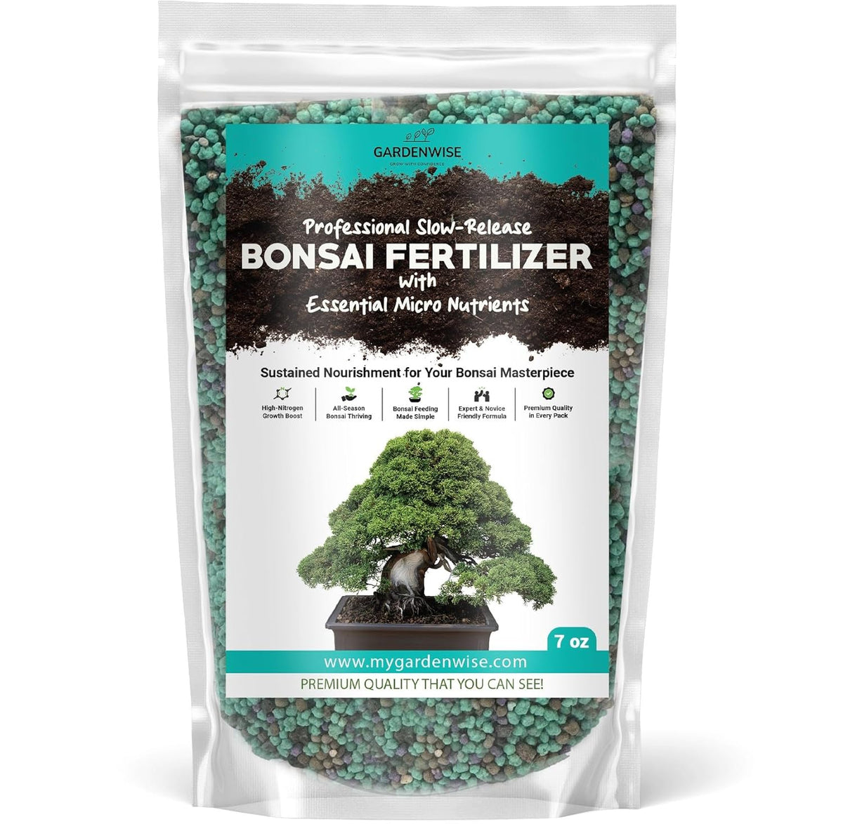 Slow-Release Bonsai Fertilizer with Essential Micronutrients - Professional Grade Bonsai Tree