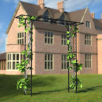 Zhongma Metal Garden Arbor, 83.5'' High x 82.7'' Wide, Outdoor Arch for Climbing Plant, Decorations