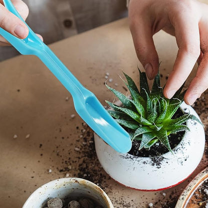 6PCS Mini Garden Hand Succulent Transplanting Tools Set, Plastic Seedling Dibber and Digging Tools