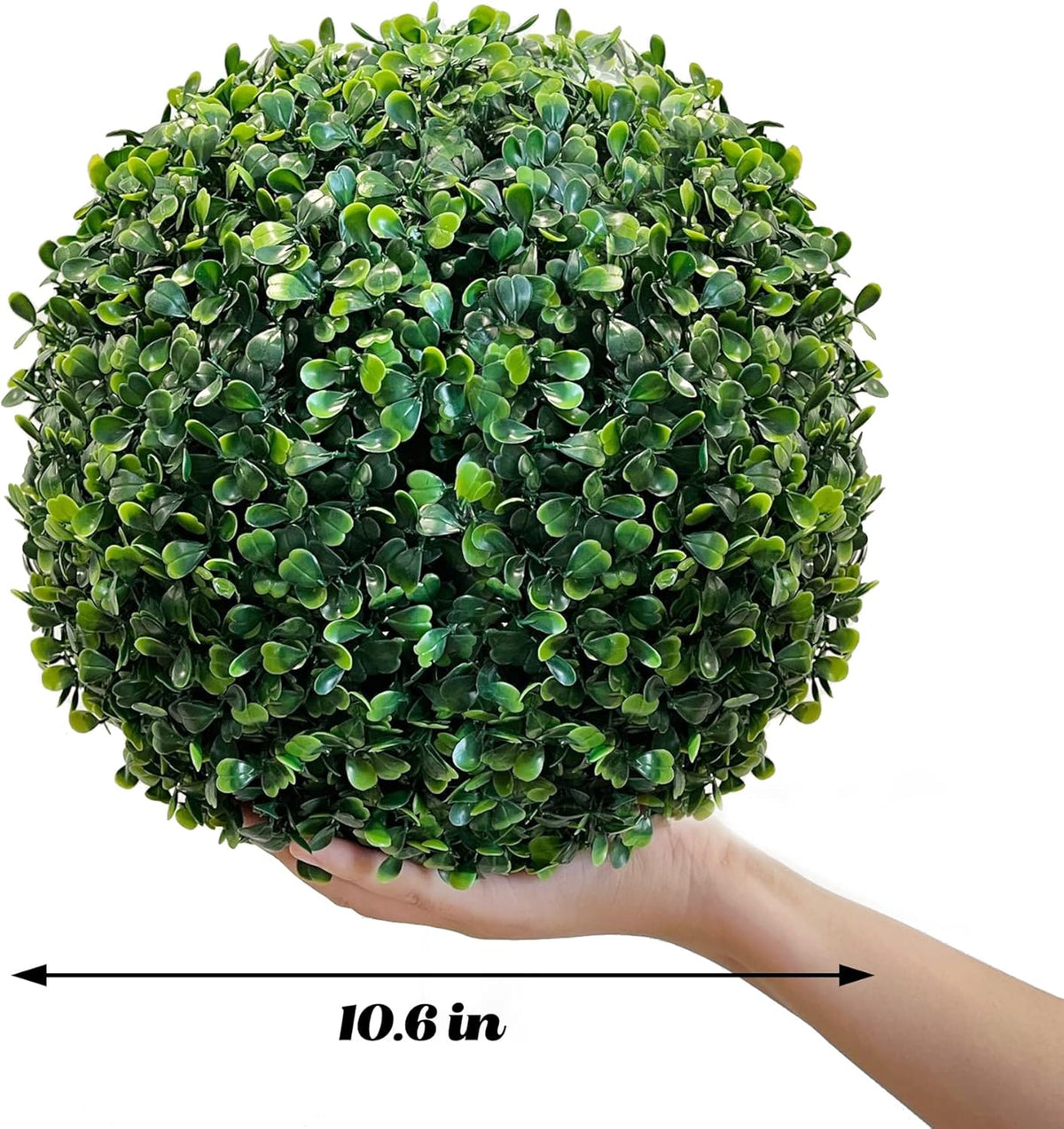 Sunnyglade 2 PCS 10 inch 4 Layers Artificial Plant Topiary Ball Faux Boxwood Decorative Balls for