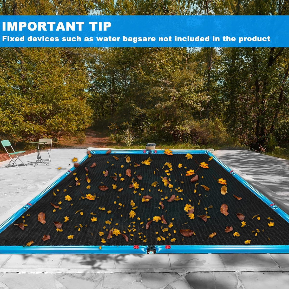16 x 32FT Pool Leaf Net Cover- Thicken Rectangle Leaf Netting for Inground and Above Ground