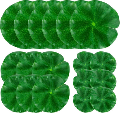 18PCS Lily Pads for Ponds Artificial Pond Plants Floating Flowers for Pool Aquarium Plants Lotus