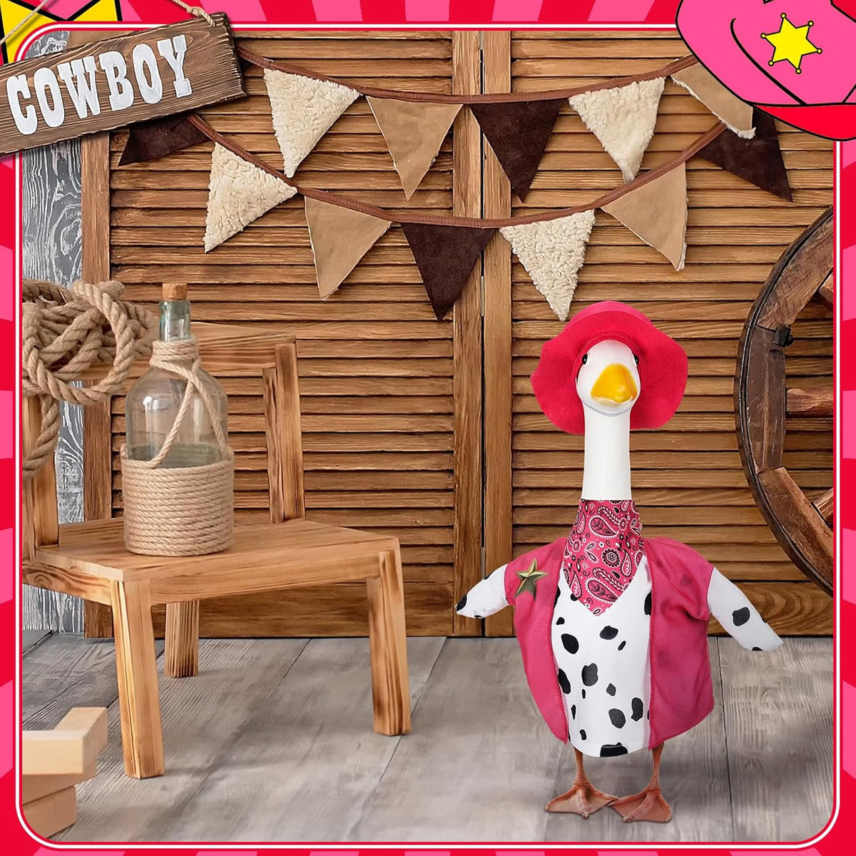 Halloween Goose Outfits for 23'' High Cement or Plastic Porch Lawn Goose Clothes for Garden Yard
