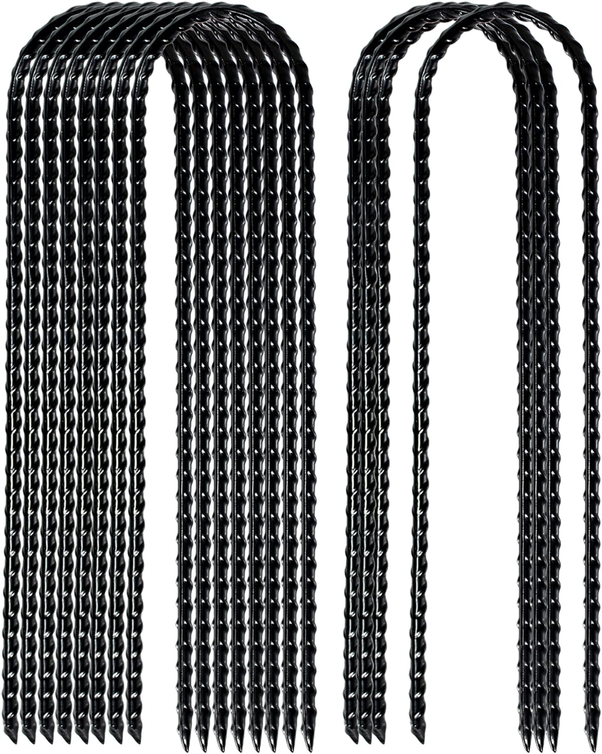 10"x2" Trampolines Wind Stakes Heavy Duty U Shape Galvanized Steel Trampoline Stakes Ground Anchors