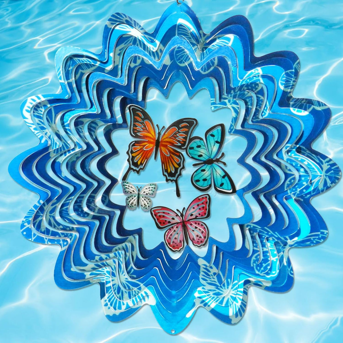 Butterfly Wind Spinners,12In Stainless Steel 3D Wind Spinner for Yard and Garden,Butterfly Gifts
