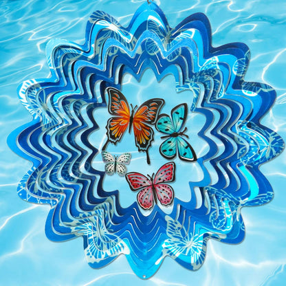 Butterfly Wind Spinners,12In Stainless Steel 3D Wind Spinner for Yard and Garden,Butterfly Gifts