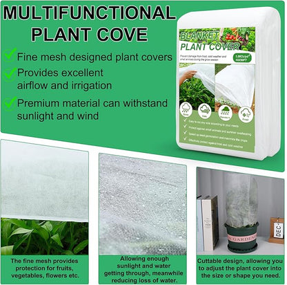 YDSL Plant Covers Freeze Protection 10FT×50FT, 1.06 oz/yd² Floating Row Covers for Garden Beds
