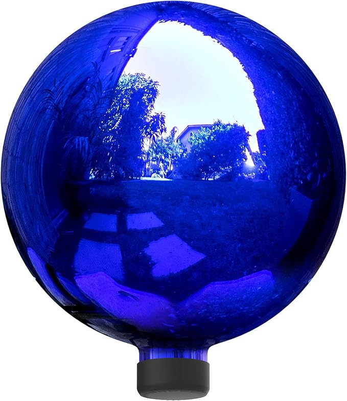 Alpine Corporation | 10" Indoor/Outdoor Glass Gazing Globe — Festive Garden & Yard Décor Accent