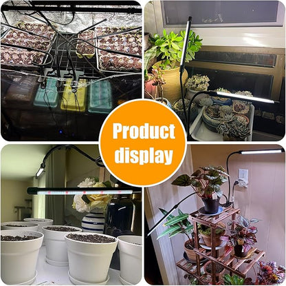 Black Grow Lights for Indoor Plants, 168 LEDs Clip Plant Lights, Full Spectrum LED Plant Growing