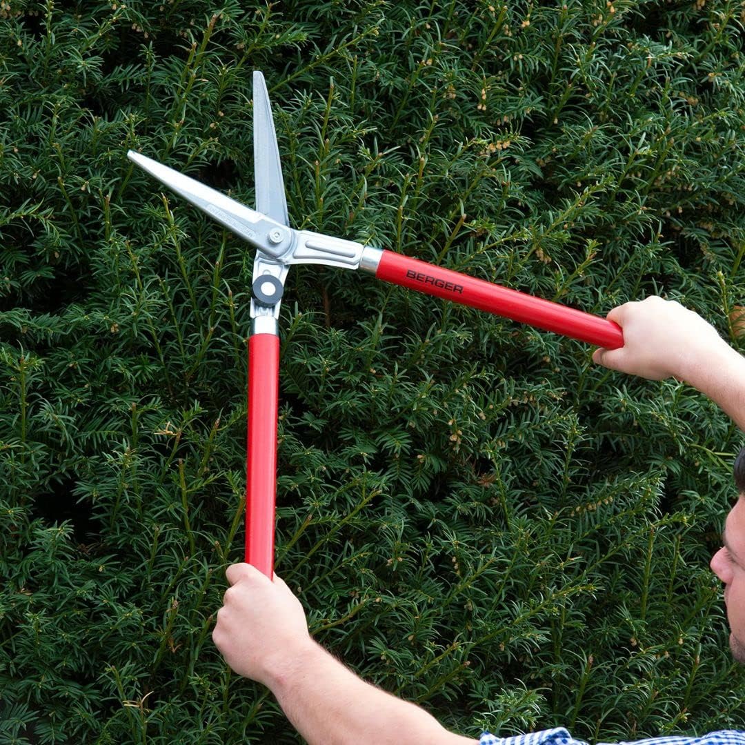 BERGER Professional Lightweight Topiary Hedge Shear, 6.3" Chromium-Plated Blades, Sap Groove to