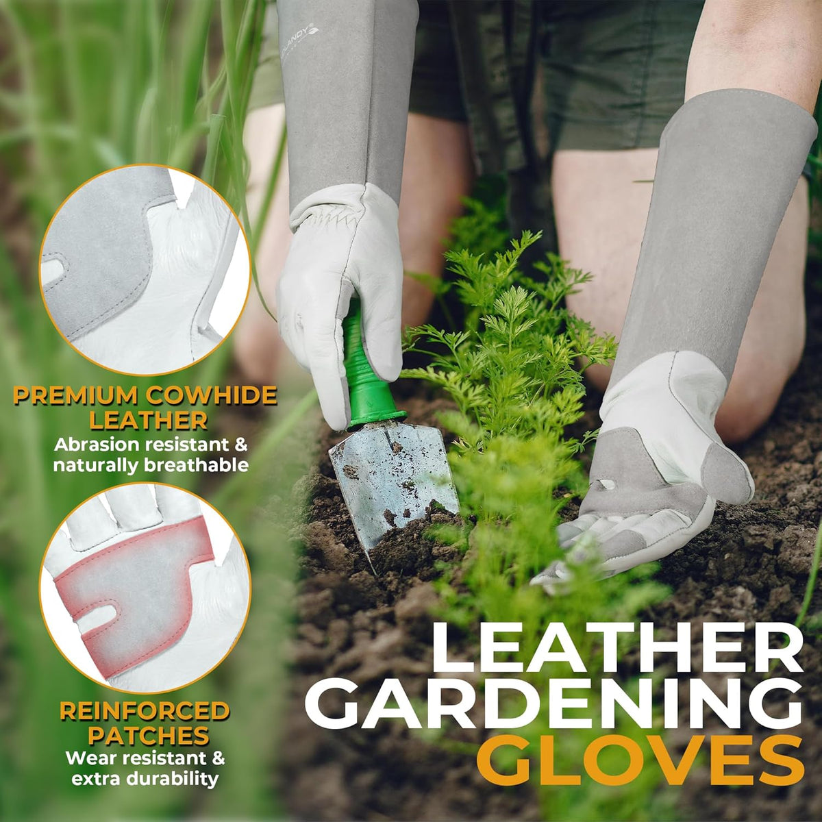 HANDLANDY Long Garden Gloves Thorn Proof for Women & Men, Rose Pruning Gauntlet Gloves, Best