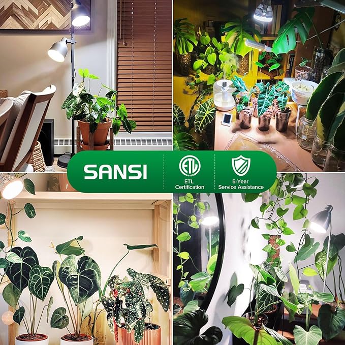 SANSI Grow Light Bulb with COC Technology, Full Spectrum 15W Grow Lamp (200 Watt Equivalent) with