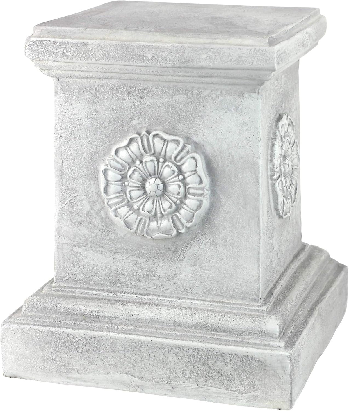 Design Toscano English Rosette Indoor/Outdoor Sculptural Garden Plinth Base Statue Riser, Large 13