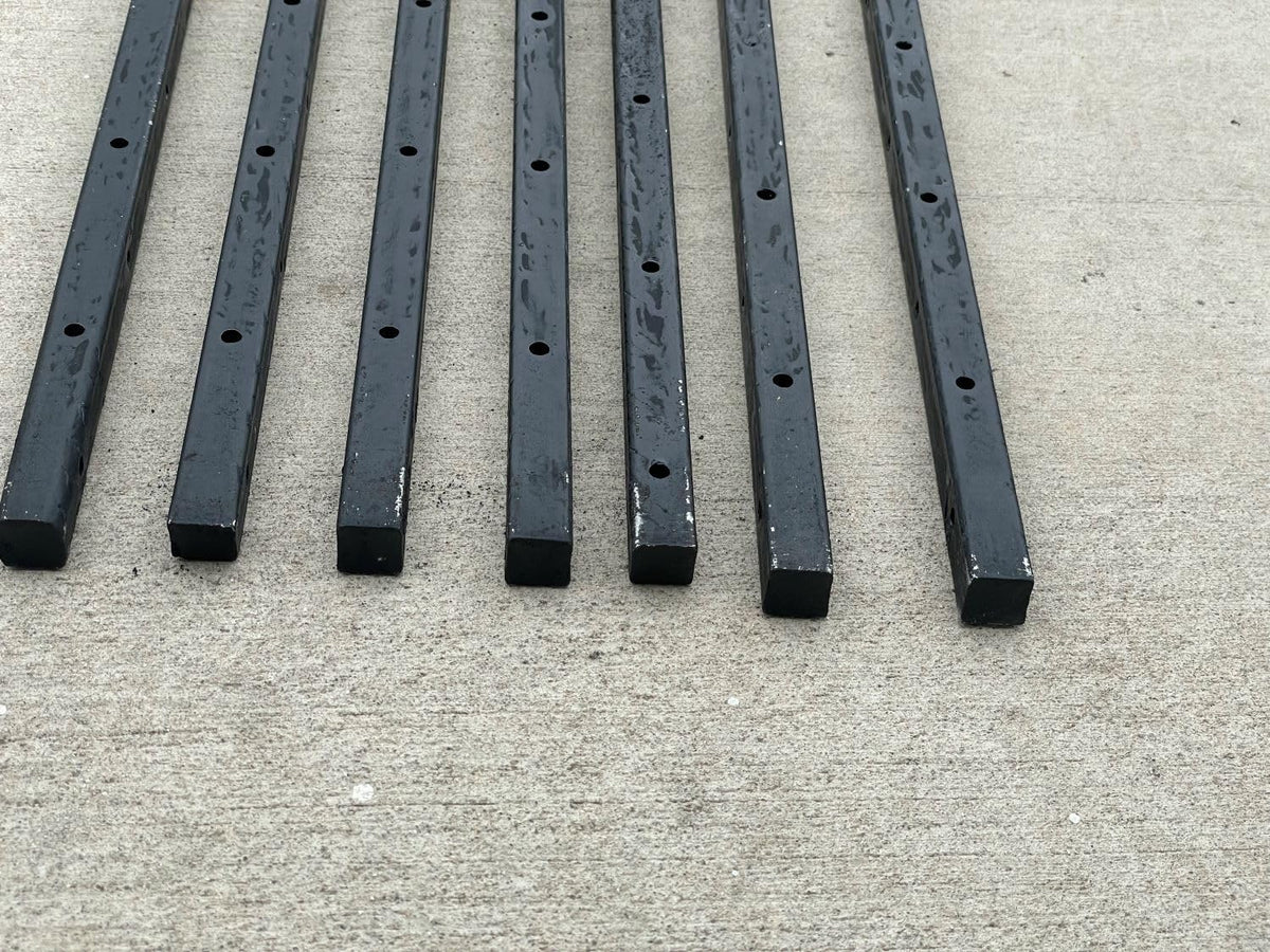 Sandbaggy Square Steel Concrete Form Stakes with Nail Holes - 5/8" Wide - Rust Resistant Coating