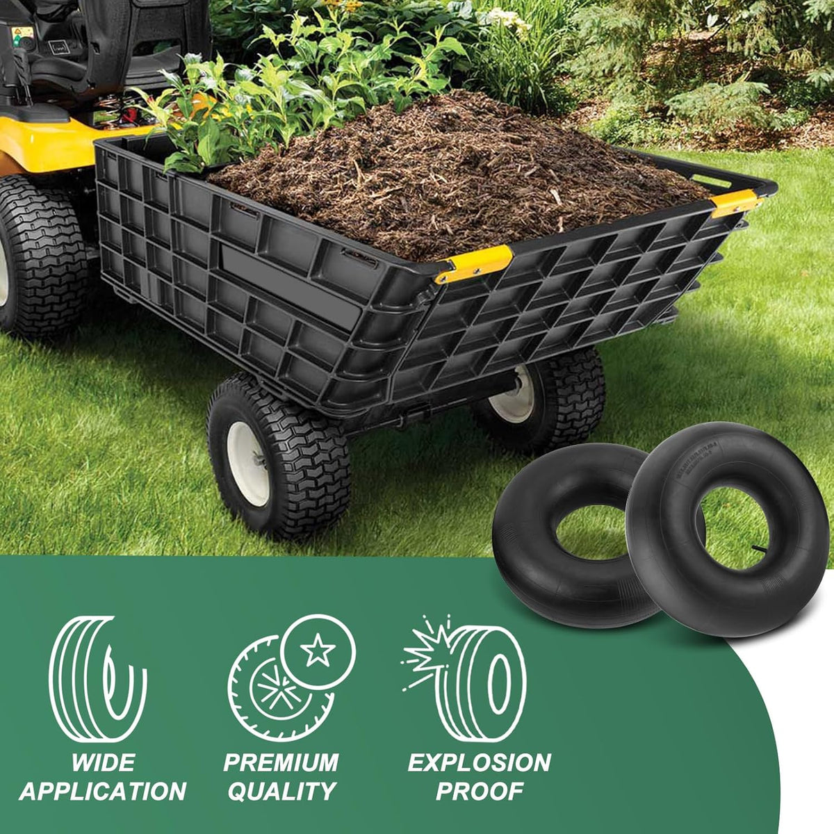 20x8.00-8 Inner Tube 20x10-8, 20x8-8, 20x10.00-8 Replacement Tire Tubes with Straight Valve Stem