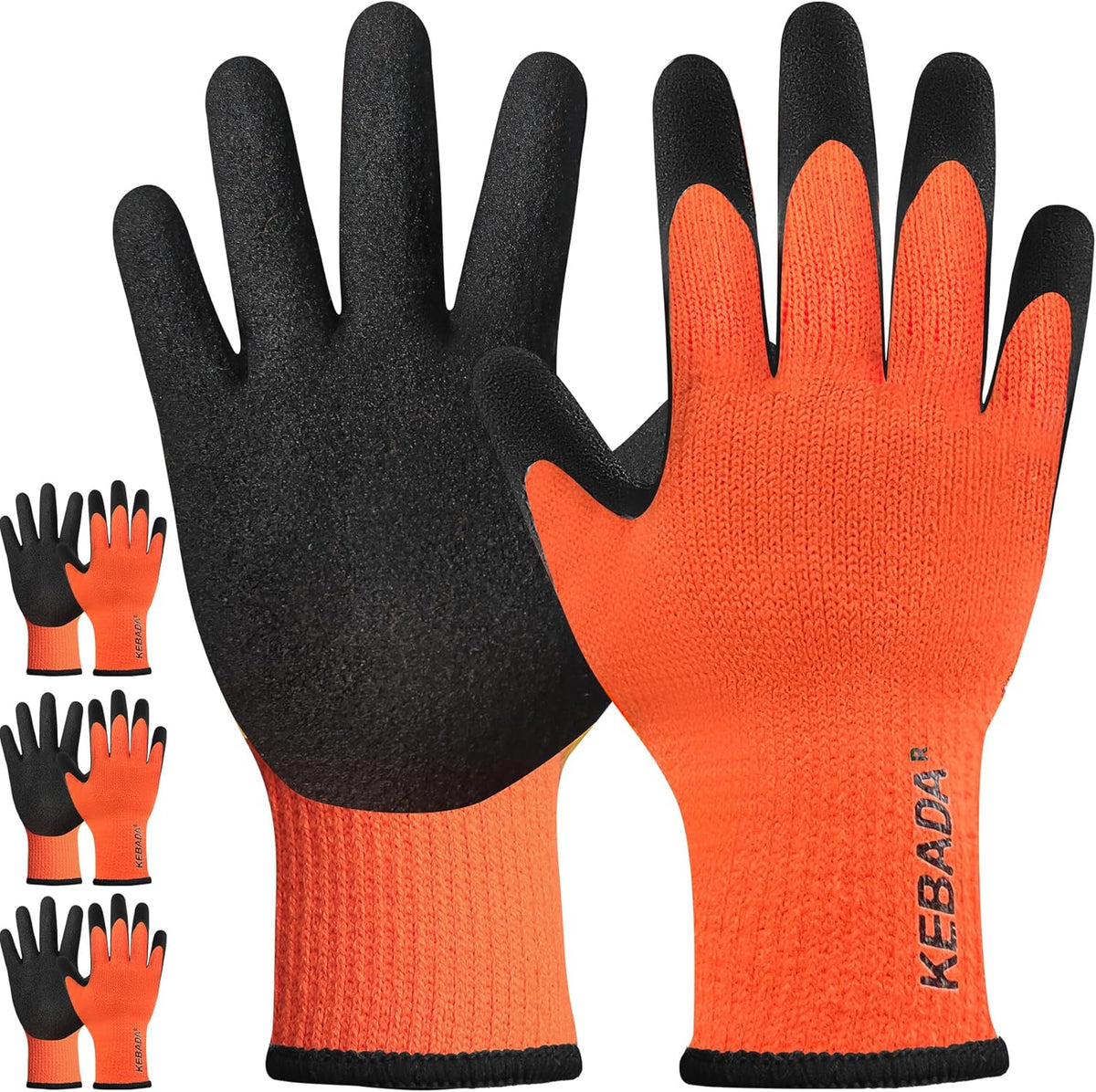 Kebada T3 Winter Work Gloves for Men and Women, Warm Knit Cold Weather Work Gloves, Thermal