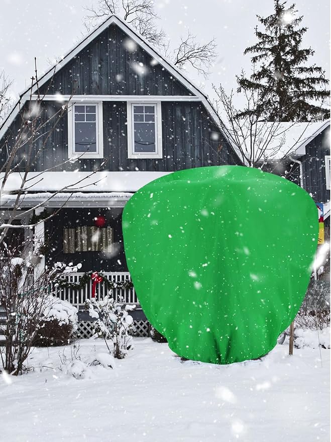 ANPHSIN 2 pcs 9.8ft x 9.8ft Extra Large Plant Covers Freeze Protection- Winter Shrub Plant