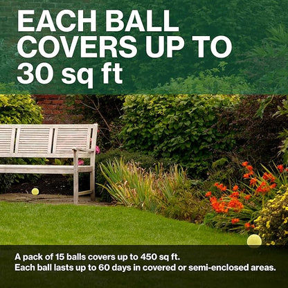15 Pack Snake Repellent Balls for Yard – Natural Snake Away Repellent, Pet & Plant Safe, Indoor
