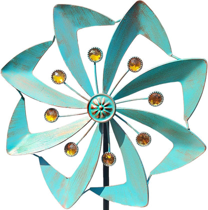 Wind Spinners Outdoor, 10 inch Wind Sculptures & Spinners, Metal Kinetic Wind Spinner, Decorative