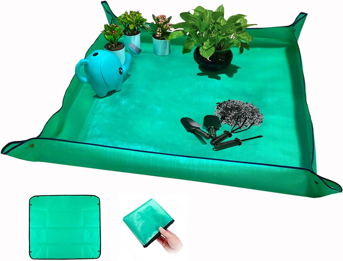 BIUWING Plant Repotting Mat,Waterproof Transplanting Mat,Foldable Indoor Succulent Potting Mat for