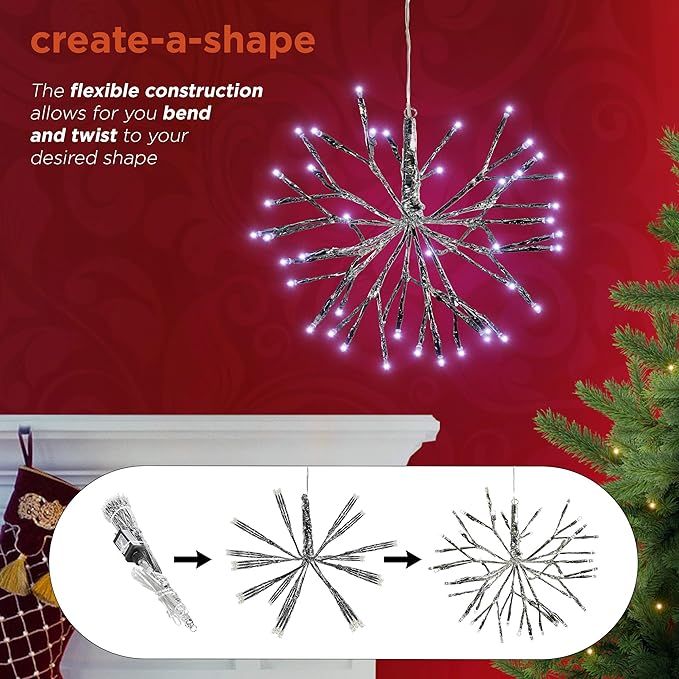 Alpine Corporation | 10"H Indoor Christmas Snowflake Ornament with White LED Lights — Elegant