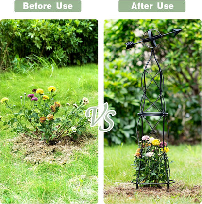 41-Inch Metal Obelisk Trellis – Elegant Garden Support for Climbing Plants, Perfect for Outdoor