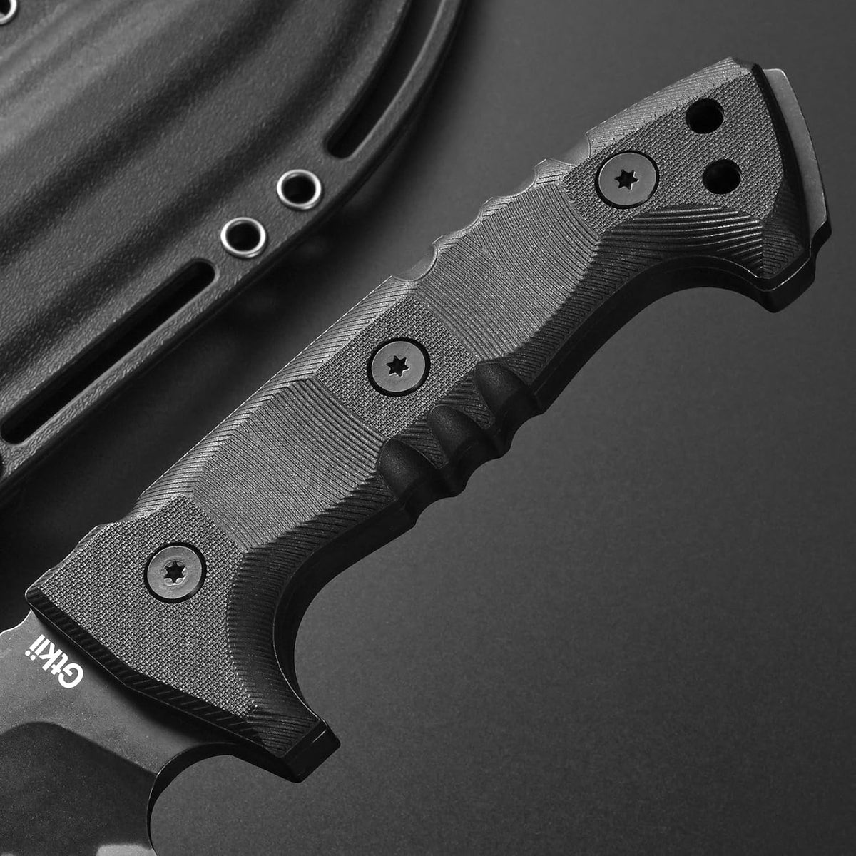 GTK7 Fixed Blade Knife DC53 Steel Blade Full Tang Nylon Fiberglass Handle EDC Fixed Knifes for