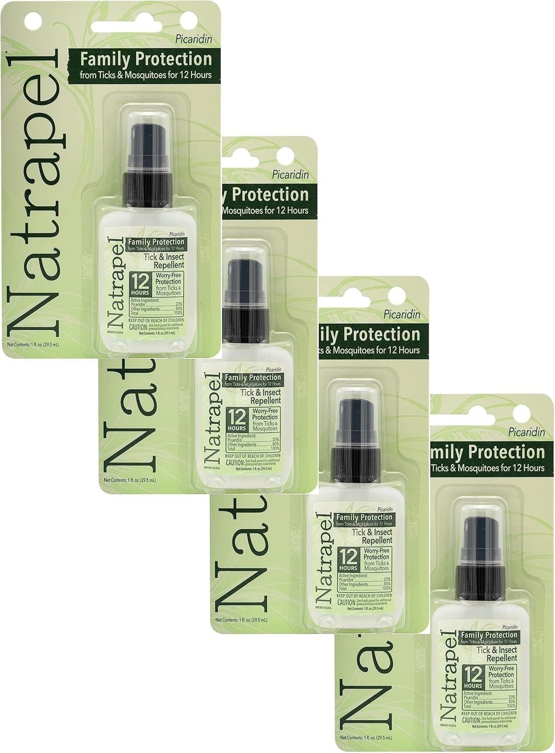 Natrapel Tick & Insect Repellent - Bug Spray with 20% Picaridin - Family Protection Against