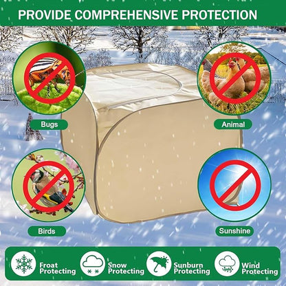2 Pack Pop Up Plant Freeze Protection Covers, Shrub Frost Covers Outdoor Plant Protectors Frost