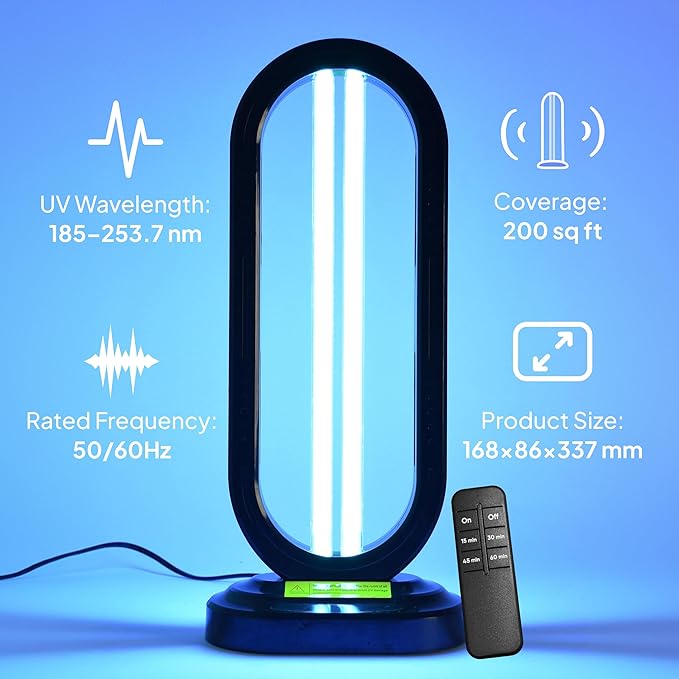 Swissklip HaloUV, Mold Remover, Home Disinfection Device, Dust Mites Remover, UV Light Sanitizer