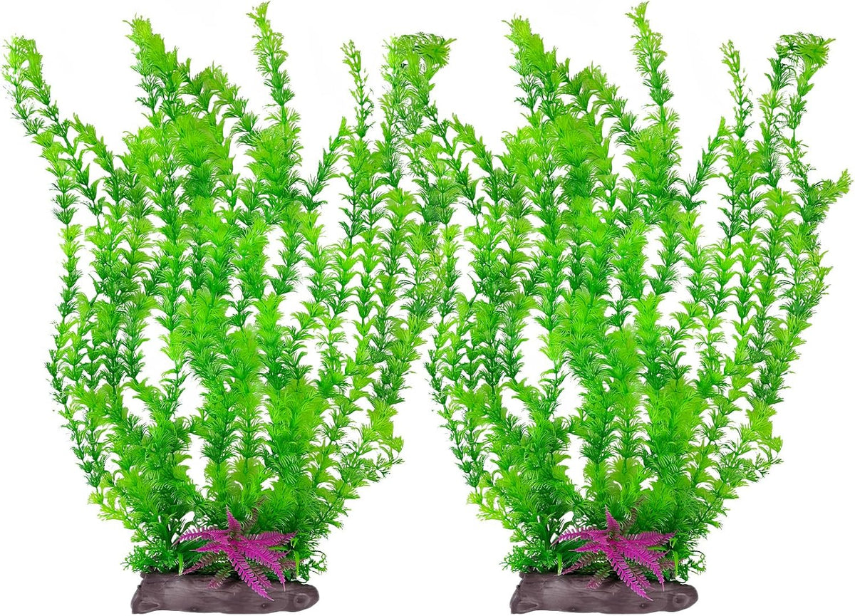 Hamiledyi Aquarium Plastic Plants Aquarium Decor Artificial Fish Tank Plants,Tall Fish Tank