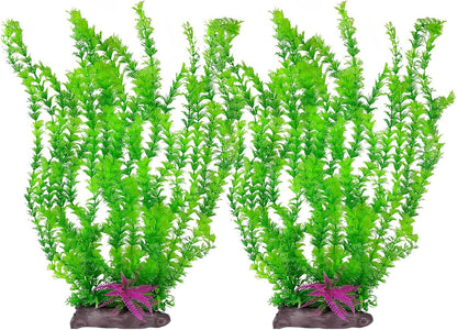 Hamiledyi Aquarium Plastic Plants Aquarium Decor Artificial Fish Tank Plants,Tall Fish Tank