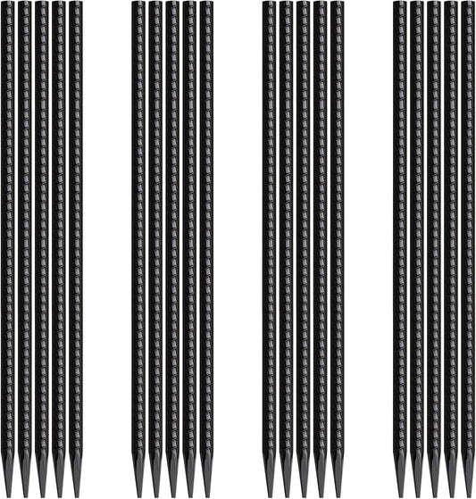 Rebar Stakes 16 Inch 20 Pack Heavy Duty Ground Anchors with Chisel Point End Long Straight Steel