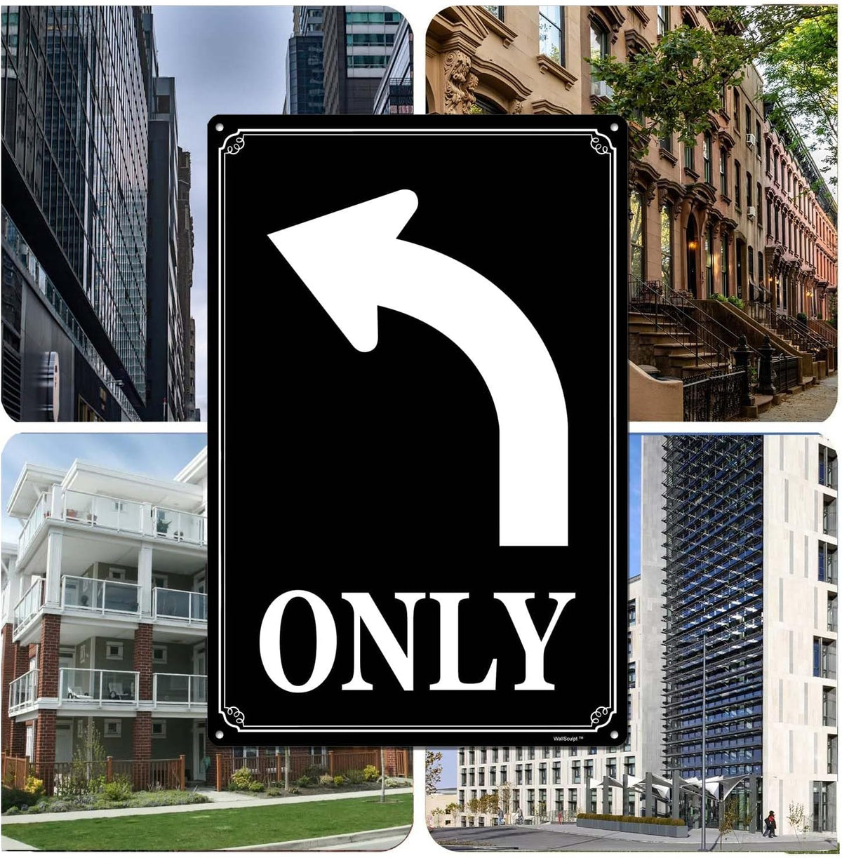 8x12" Right Turn Only Arrow Signs - High-Intensity Aluminum Parking Lot Sign, Weatherproof &