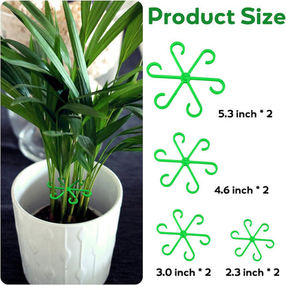Plant Stem Support Set, 8Pcs 4 Sizes Plant Trellis Rings for Climbing Plants Indoor, Support Holder