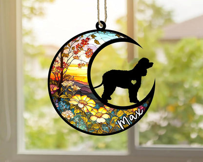 Personalized Dog Memorial, Custom Name Irish Water Spaniel Dog Christmas Ornament with Name, Custom