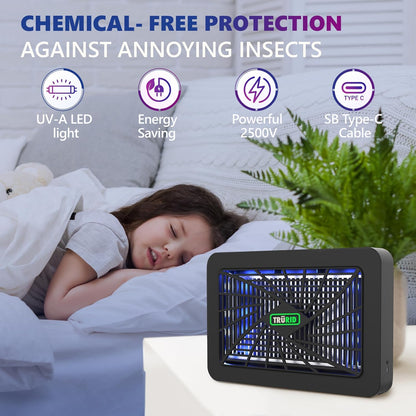 Bug Zapper Indoor, Electric Mosquito Zapper, Fly Traps (UV-A LED), Indoor Mosquito Killer