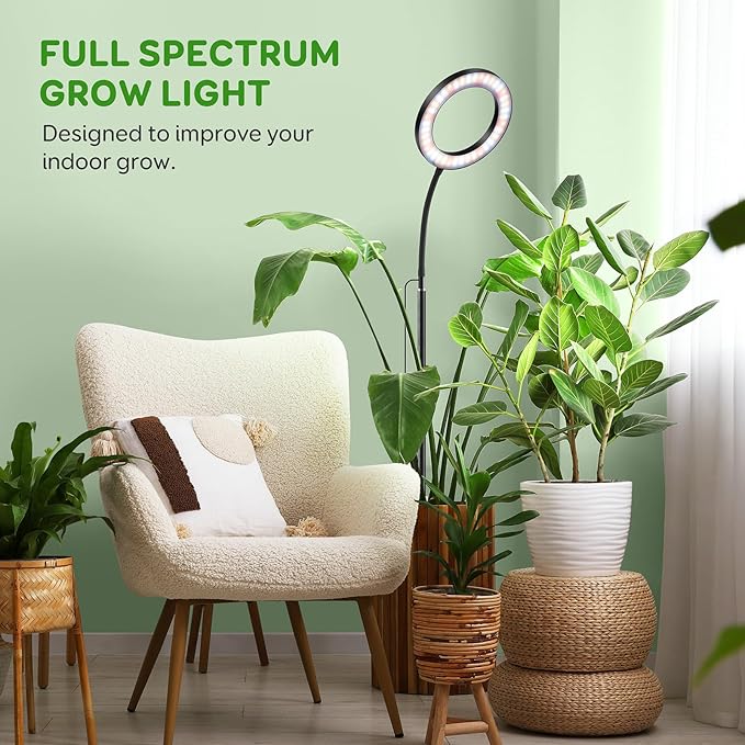 One Head Grow Lights for Indoor Plant Full Spectrum, Plant Lights for Indoor Growing with 3/9/12
