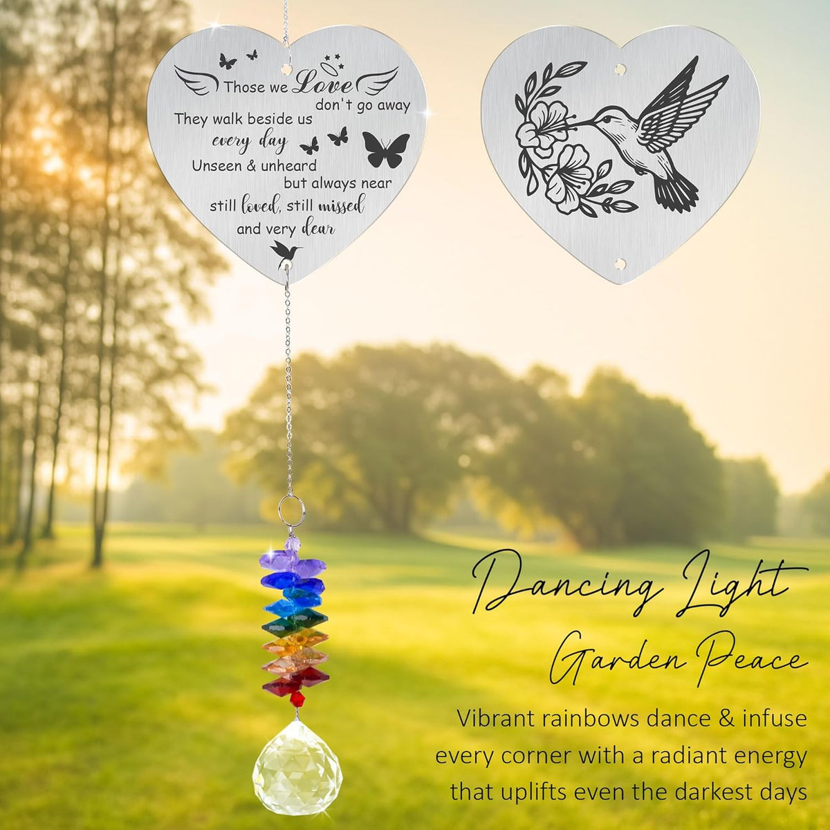 Memorial Suncatcher Ornament - Those we Love Don't go Away - Sympathy Gift for Loss of Loved One