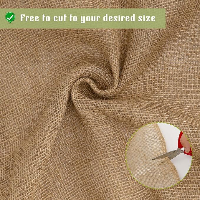 Svepndic 40in x 19ft Multipurpose Natural Burlap Fabrics Tree Wraps Rolls Tree Trunk