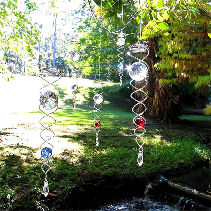 Decorative Spiral - 2024 New Gazing Ball Spiral Tail Wind Spinner Stabilizer, Spinfinity Designs